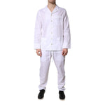 Dolce & Gabbana White Cotton Shirt Pants Pajama Set Sleepwear KOS2293-38