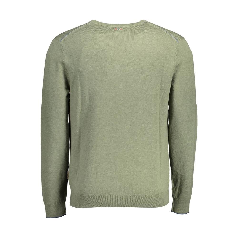 Napapijri Green Wool Men Sweater NA-15147-XL