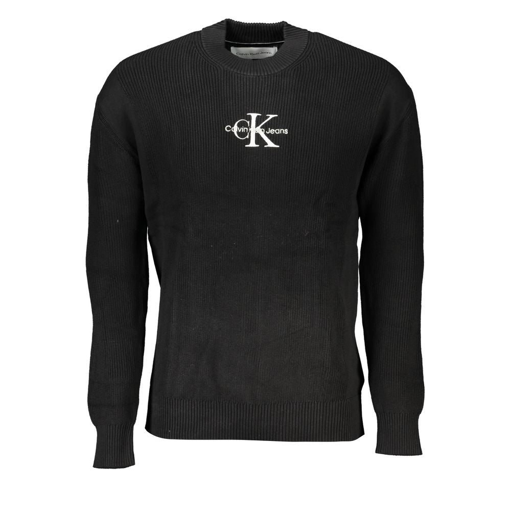 Calvin Klein Sleek Cotton Crew Neck Sweater with Contrast Details CA-27221-XL