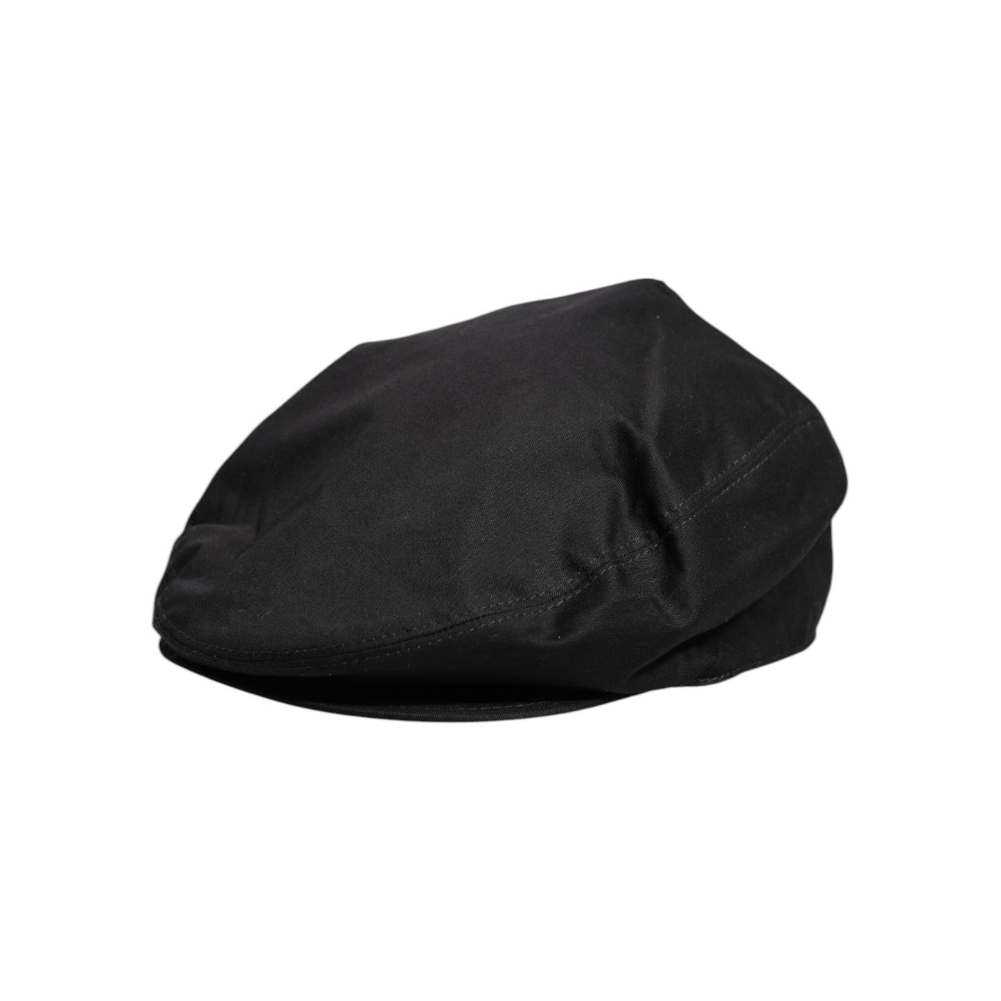 Dolce & Gabbana Black Cotton Newsboy Capello Cabbie Hat HAT9679-60