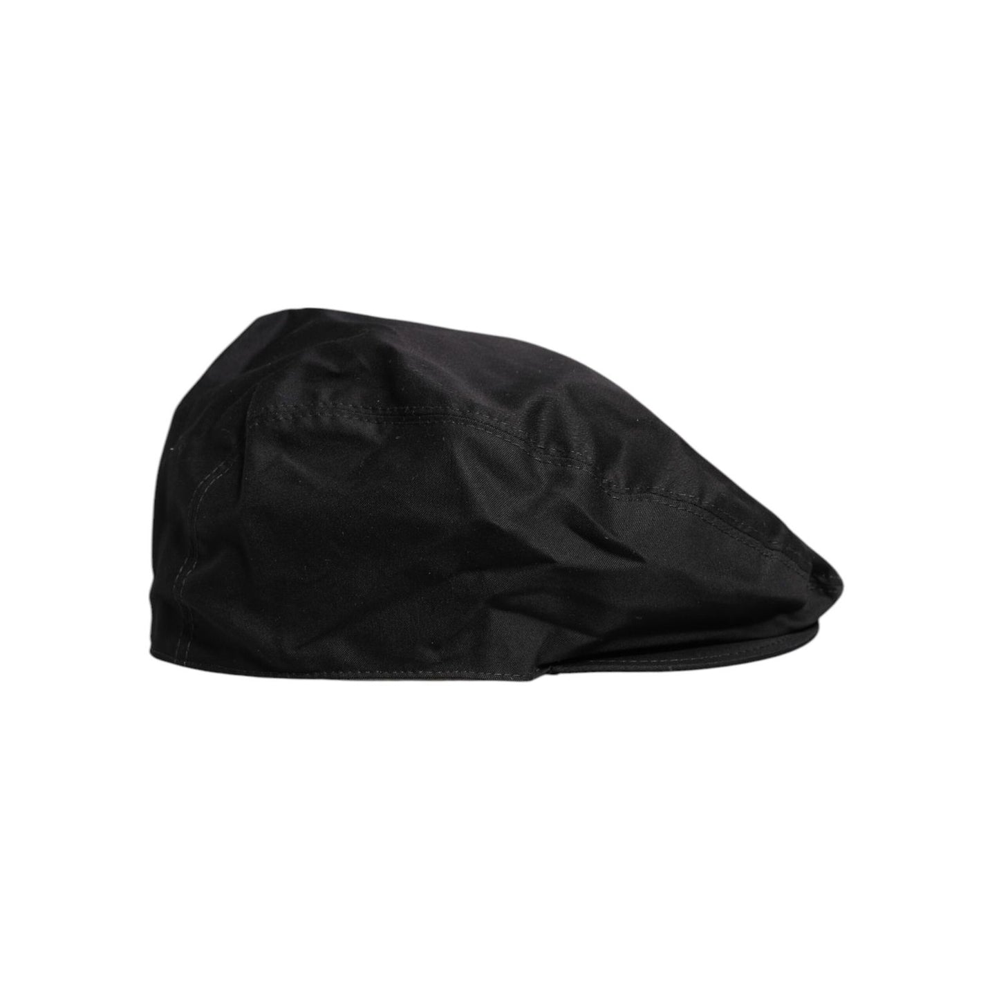 Dolce & Gabbana Black Cotton Newsboy Capello Cabbie Hat HAT9679-60