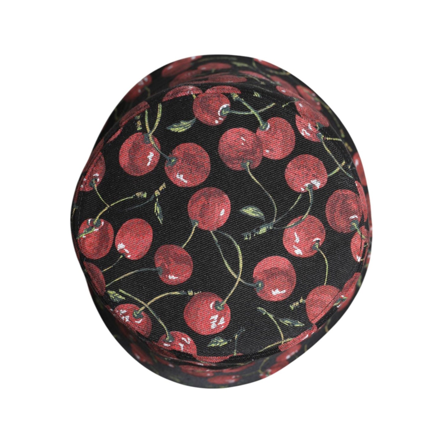 Dolce & Gabbana Black Cotton Printed Wide Brim Bucket Hat HAT9829-59