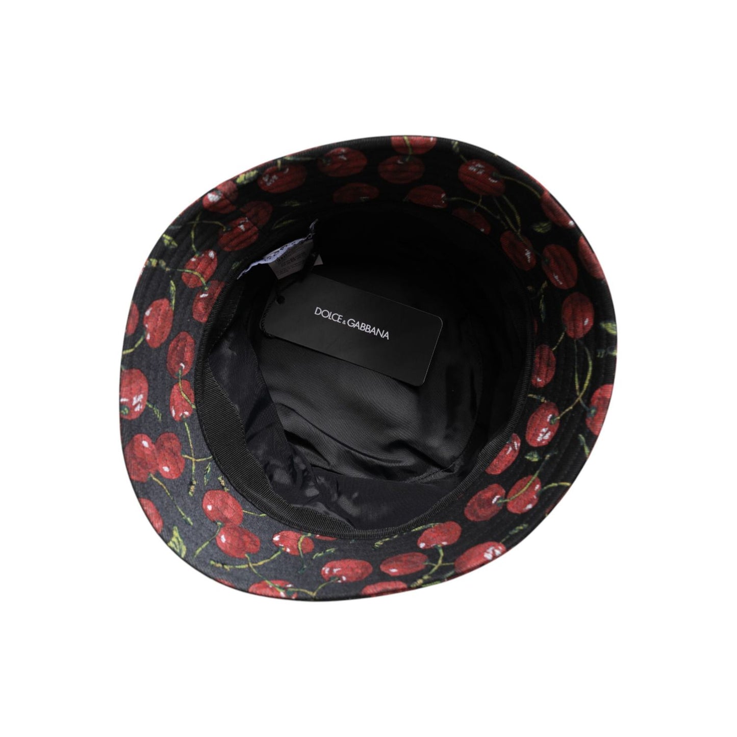 Dolce & Gabbana Black Cotton Printed Wide Brim Bucket Hat HAT9829-59