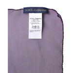 Dolce & Gabbana Purple Silk Rectangle Wrap Shawl Scarf MS7495