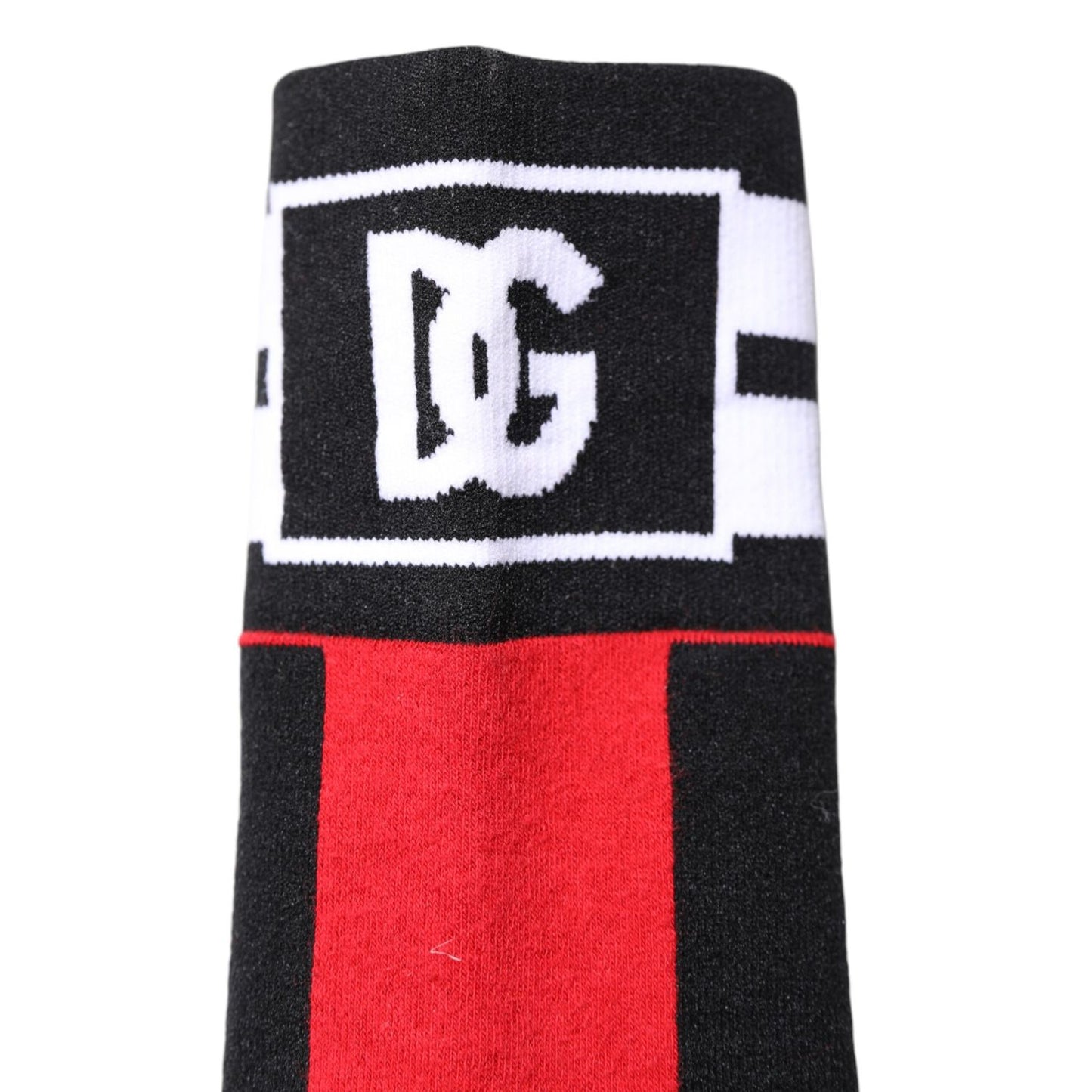 Dolce & Gabbana Red Cotton Stretch Printed Socks SCS2255-L