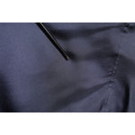 Dolce & Gabbana Dark Blue Silk Double Breasted Shirt TSH90176-37