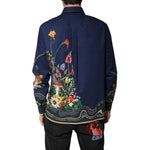 Dolce & Gabbana Blue Rabbit Print Long Sleeve Shirt