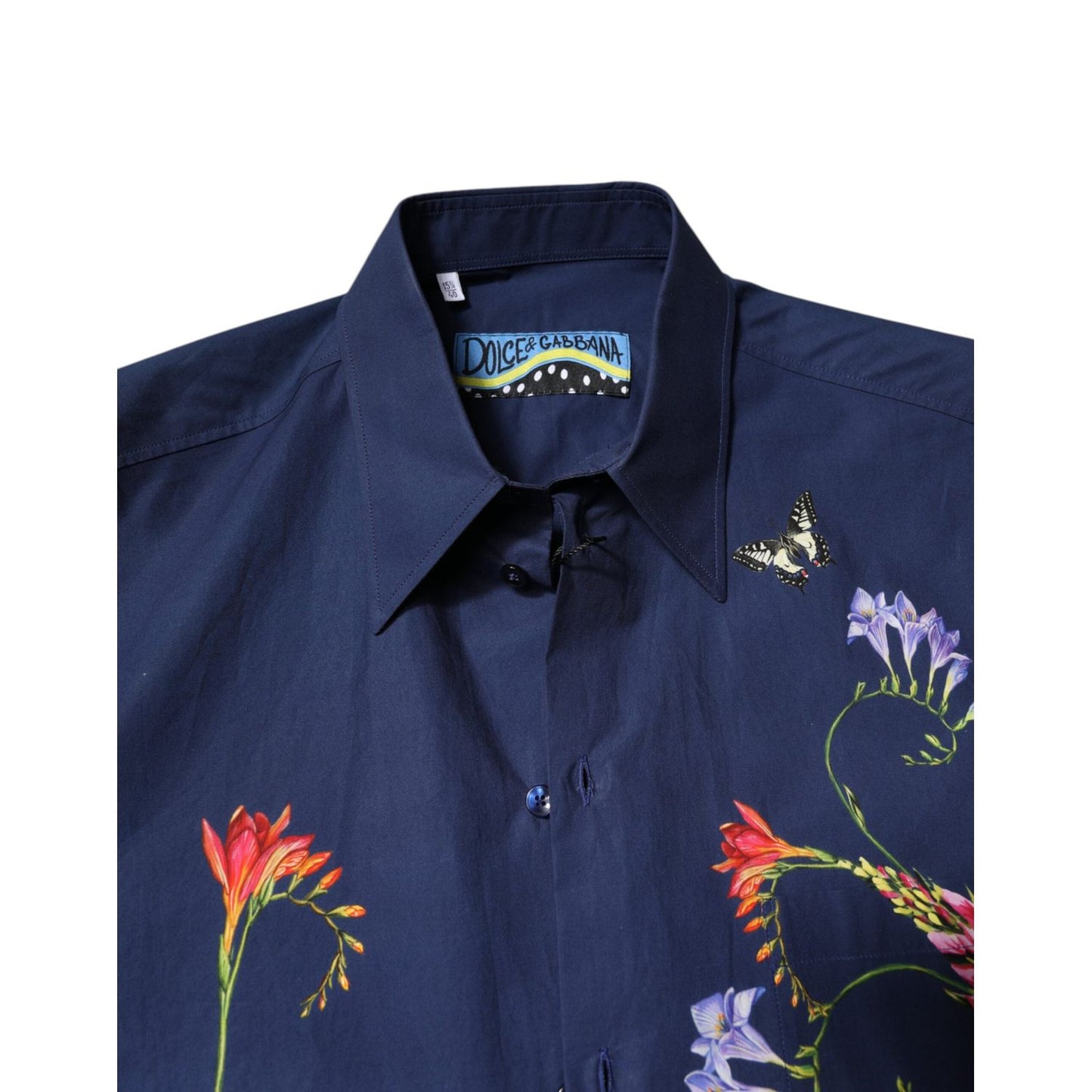 Dolce & Gabbana Blue Rabbit Print Long Sleeve Shirt