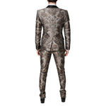 Dolce & Gabbana Multicolor Jacquard Single Breasted 3 Piece Suit