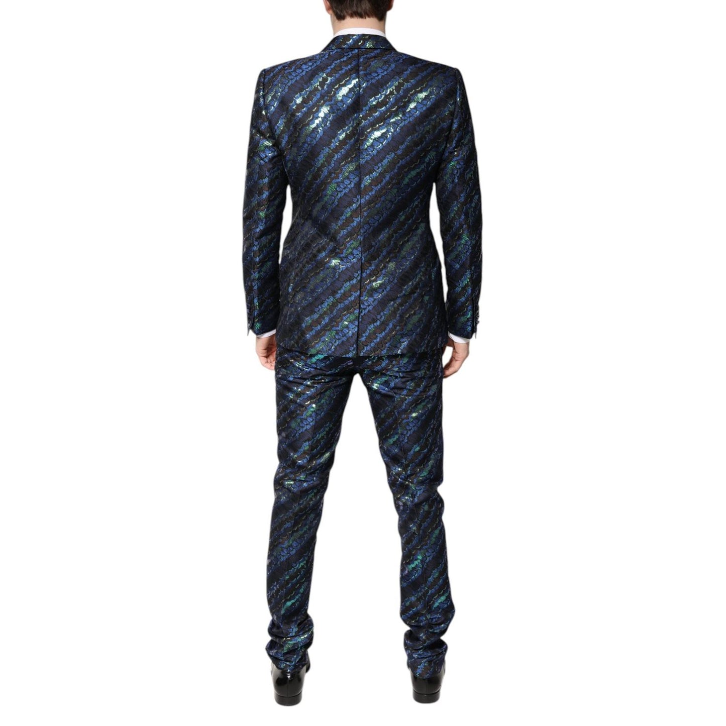 Dolce & Gabbana Multicolor Polyester Jacquard 2 Piece Suit KOS2305-48