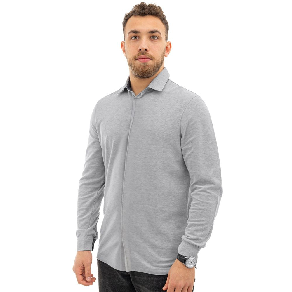 Corneliani Gray Cotton Shirt