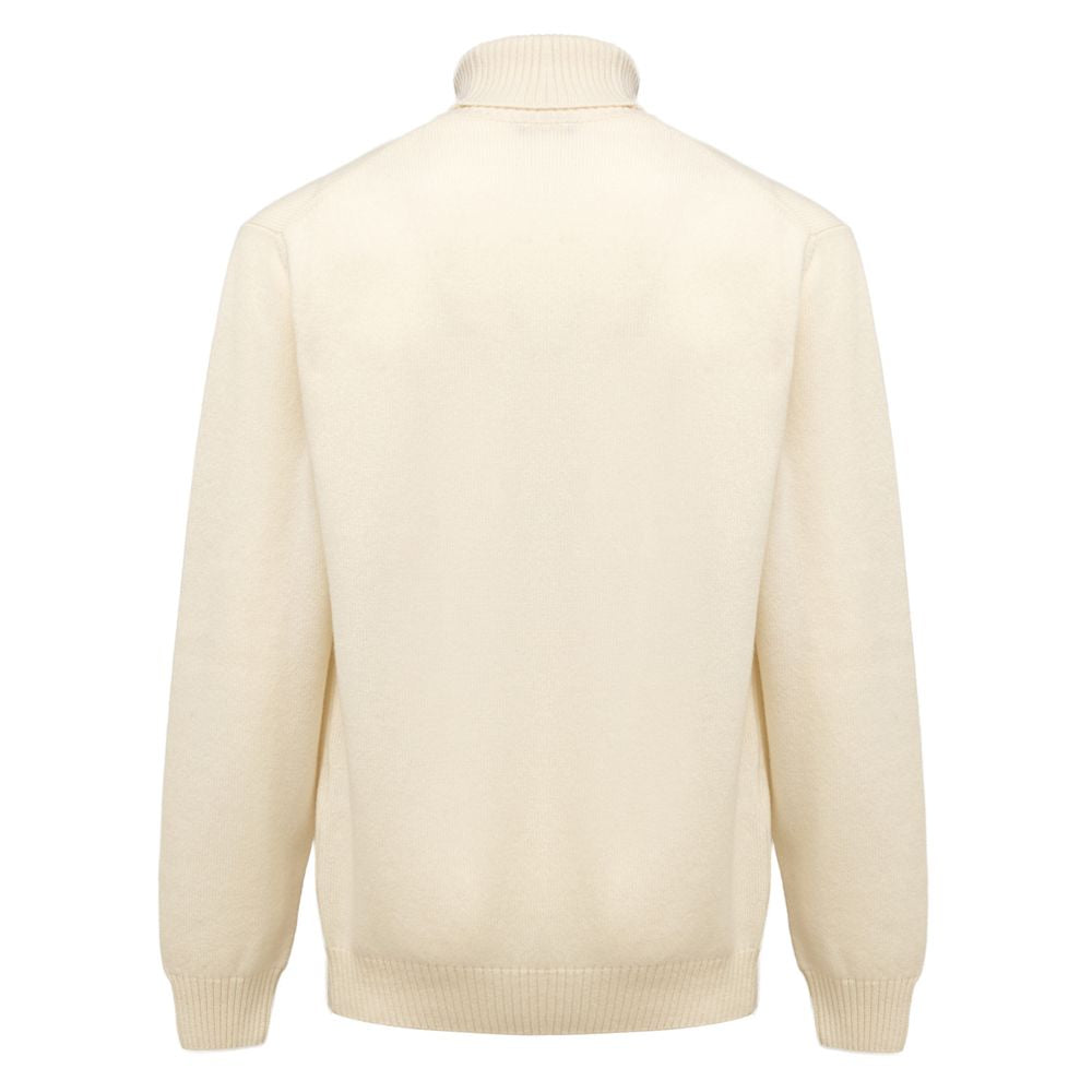 Cruciani White Cashmere Turtleneck CR-8750666-IT54 | XXL