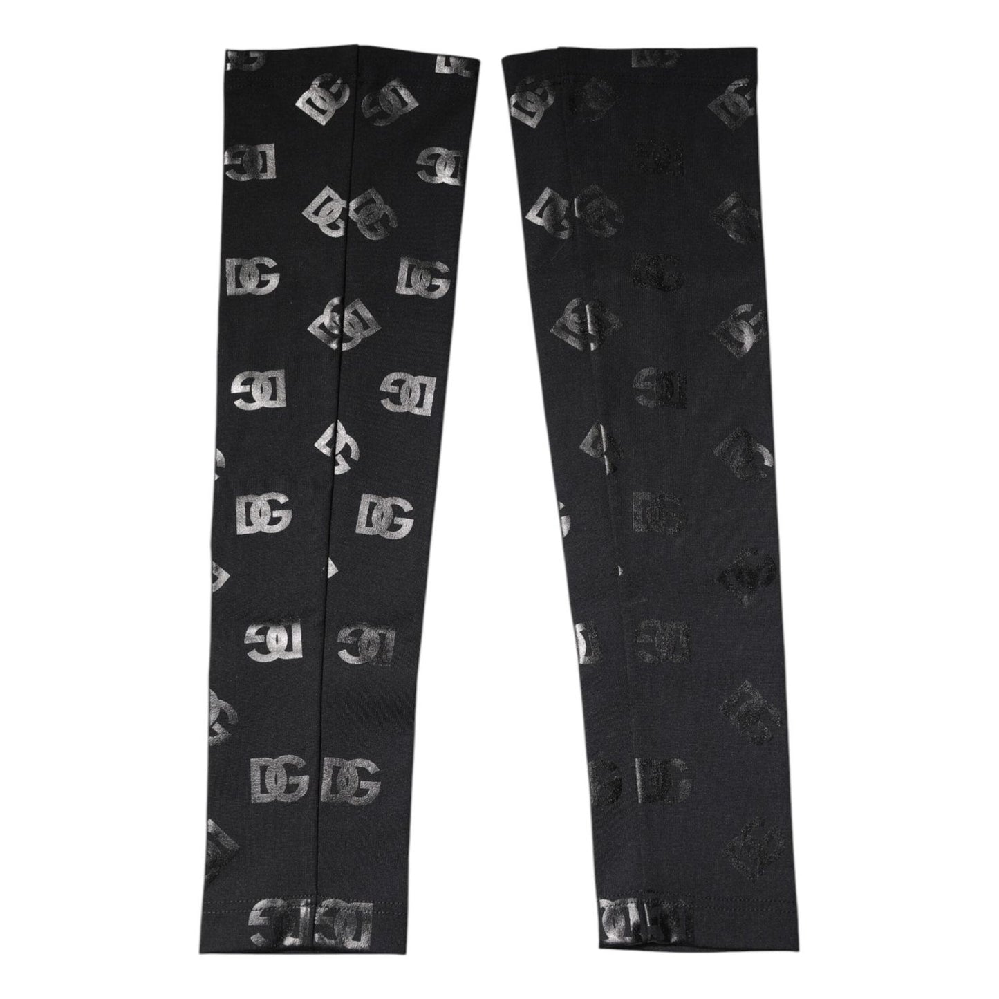 Dolce & Gabbana Black DG Logo Monogram Wool Stretch Arm Sleeves SCS2262