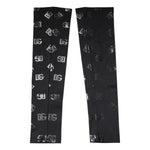 Dolce & Gabbana Black DG Logo Monogram Wool Stretch Arm Sleeves SCS2262