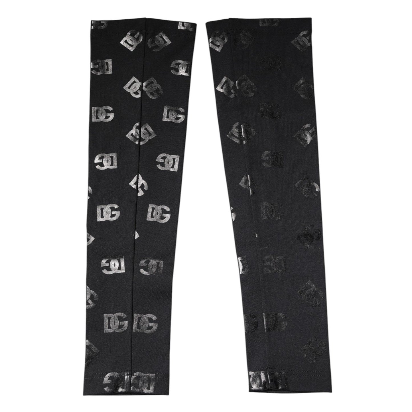 Dolce & Gabbana Black DG Logo Monogram Wool Stretch Arm Sleeves SCS2262
