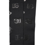 Dolce & Gabbana Black DG Logo Monogram Wool Stretch Arm Sleeves SCS2262