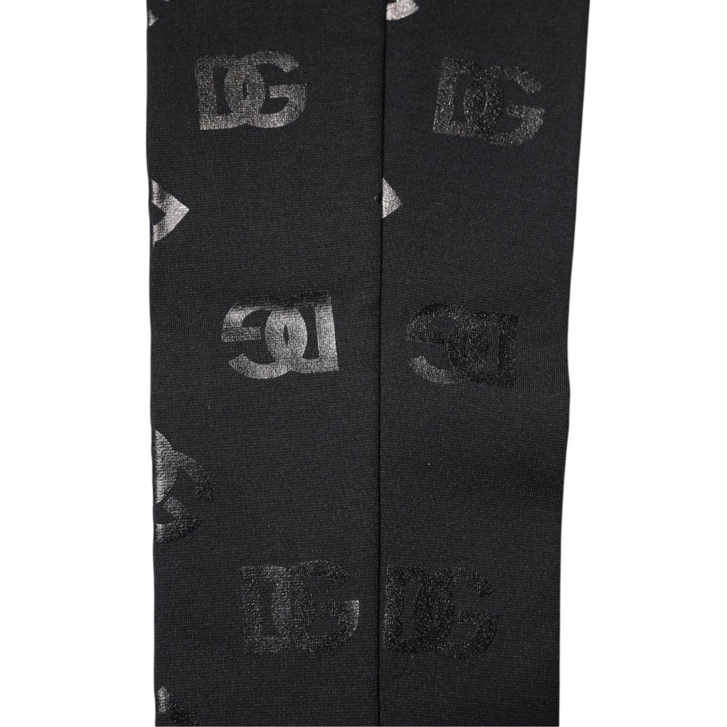 Dolce & Gabbana Black DG Logo Monogram Wool Stretch Arm Sleeves SCS2262