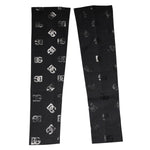 Dolce & Gabbana Black DG Logo Monogram Wool Stretch Arm Sleeves SCS2262