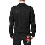 Dolce & Gabbana Black Brocade Cotton Full Zip Biker Jacket JKT4187-50