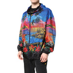 Dolce & Gabbana Multicolor Print Hooded Windbreaker Jacket JKT41418-50