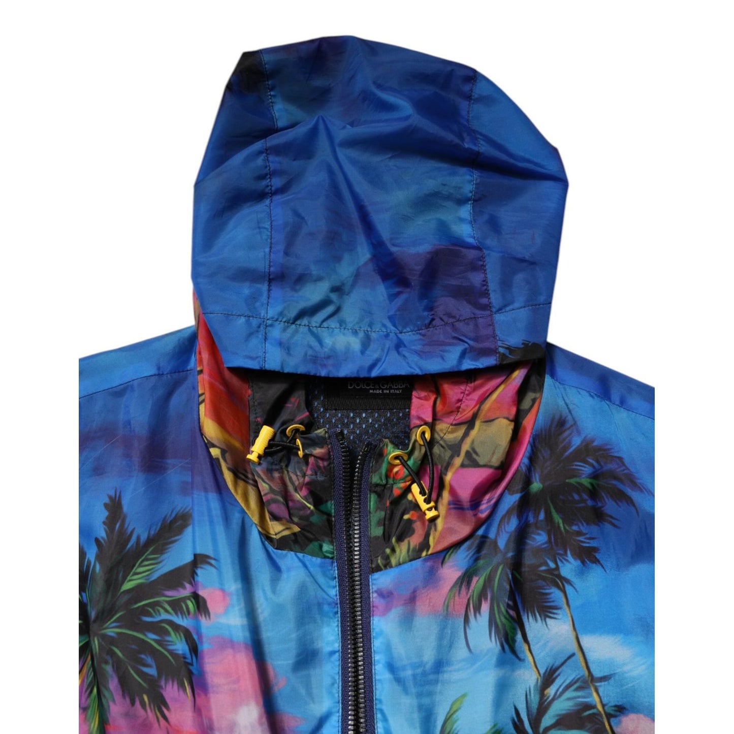 Dolce & Gabbana Multicolor Print Hooded Windbreaker Jacket JKT41418-50