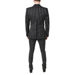 Dolce & Gabbana Black Striped SICILIA Formal 2 Piece Suit KOS2005-48