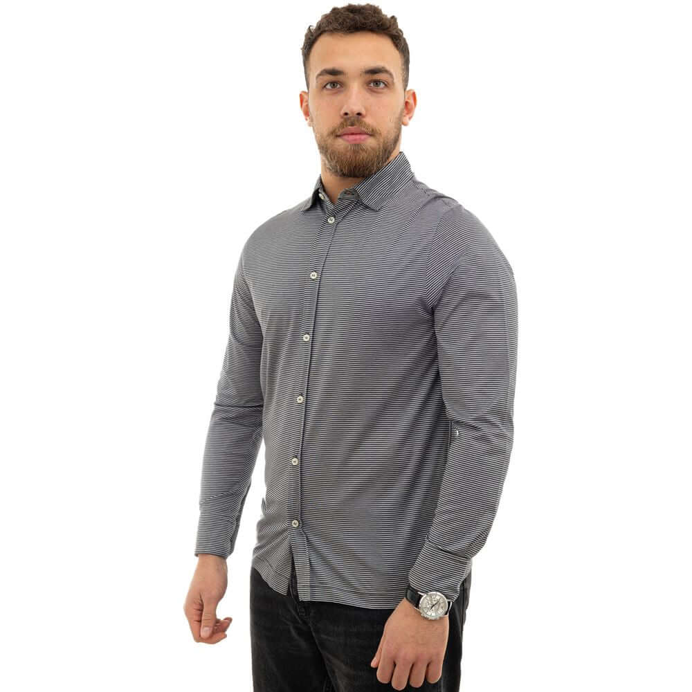 Canali Bicolor Cotton Shirt CA-850066620044666-IT50 | L