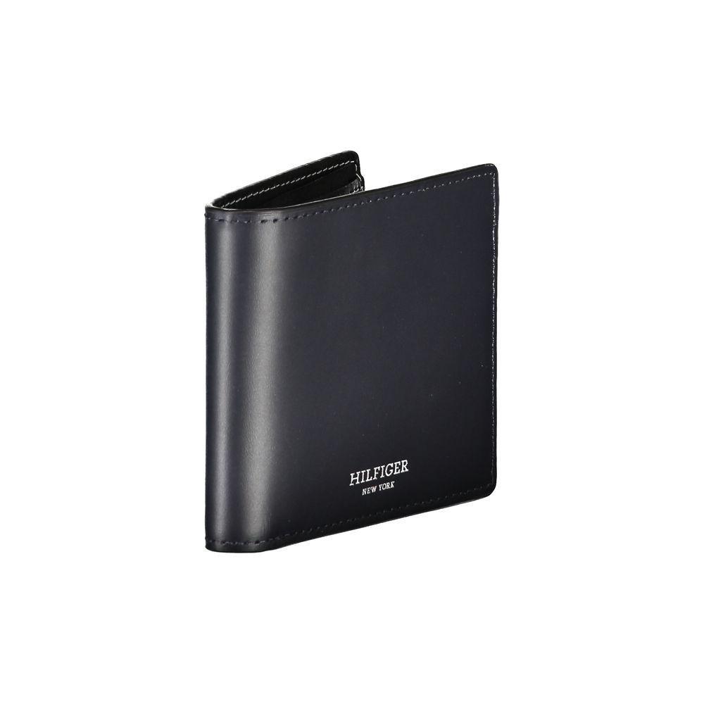Tommy Hilfiger Elegant Blue Leather Bifold Wallet TO-27170