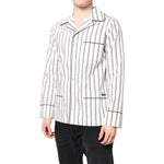 Dolce & Gabbana White Stripes Lounge Pajama Sleepwear Shirt TSH87841-39