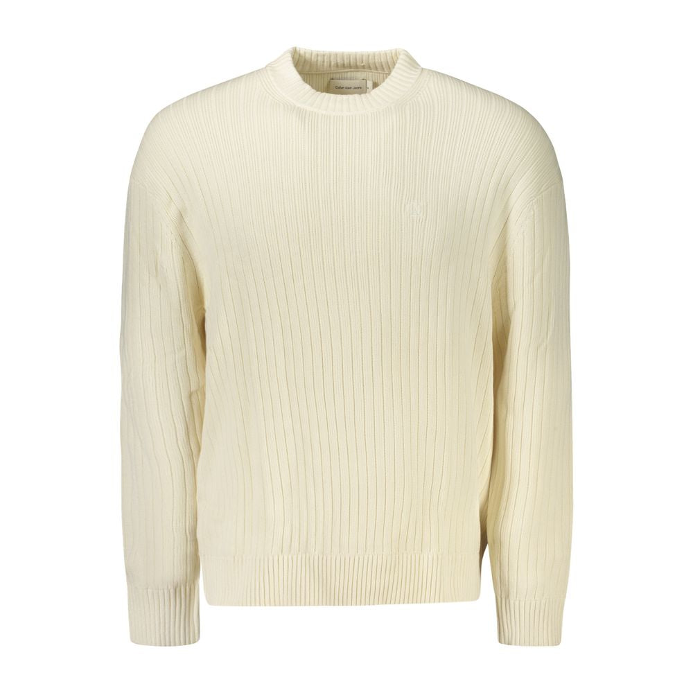 Calvin Klein White Cotton Men Sweater CA-32969-S