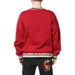 Dolce & Gabbana Red Sequin Knit Pullover Sweatshirt Sweater TSH90305-50