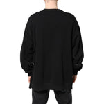 Dolce & Gabbana Black Cotton Logo Print Men Pullover Sweater TSH90306-50