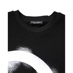 Dolce & Gabbana Black Cotton Logo Print Men Pullover Sweater TSH90306-50