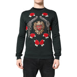 Dolce & Gabbana Black Sequined Embellished Pullover Sweater TSH90308-44