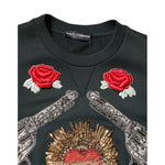 Dolce & Gabbana Black Sequined Embellished Pullover Sweater TSH90308-44
