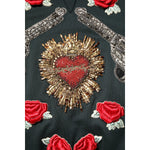 Dolce & Gabbana Black Sequined Embellished Pullover Sweater TSH90308-44