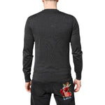 Dolce & Gabbana Gray Embroidery Knit Men Pullover Sweater TSH90309-44