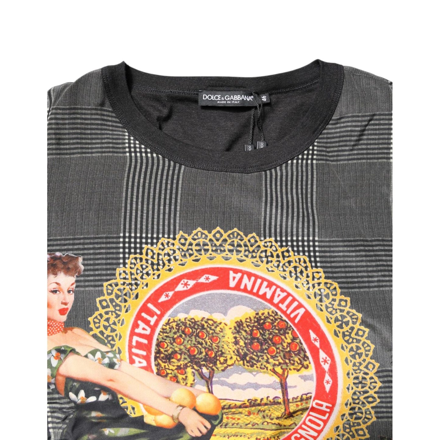 Dolce & Gabbana Black White Graphic Print Short Sleeve T-shirt TSH87843-46