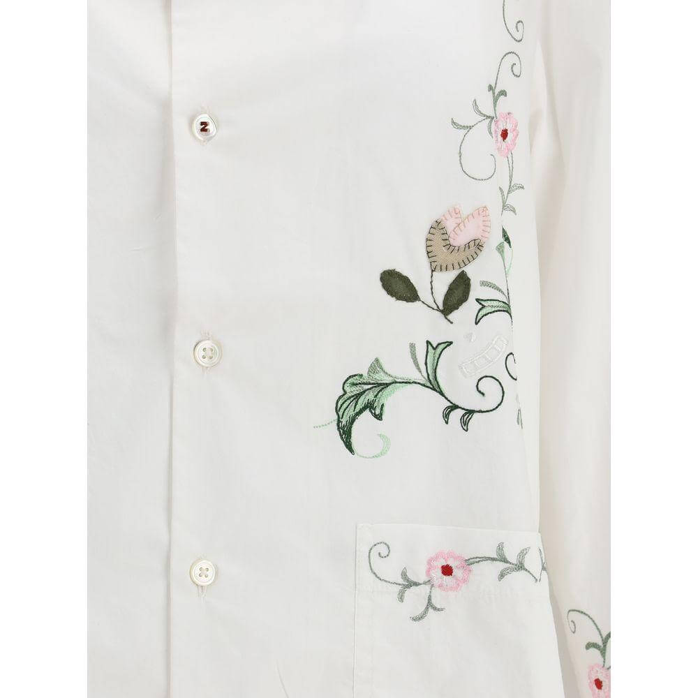 Baziszt Embroidered Shirt BA-PO151SHWHITE-S