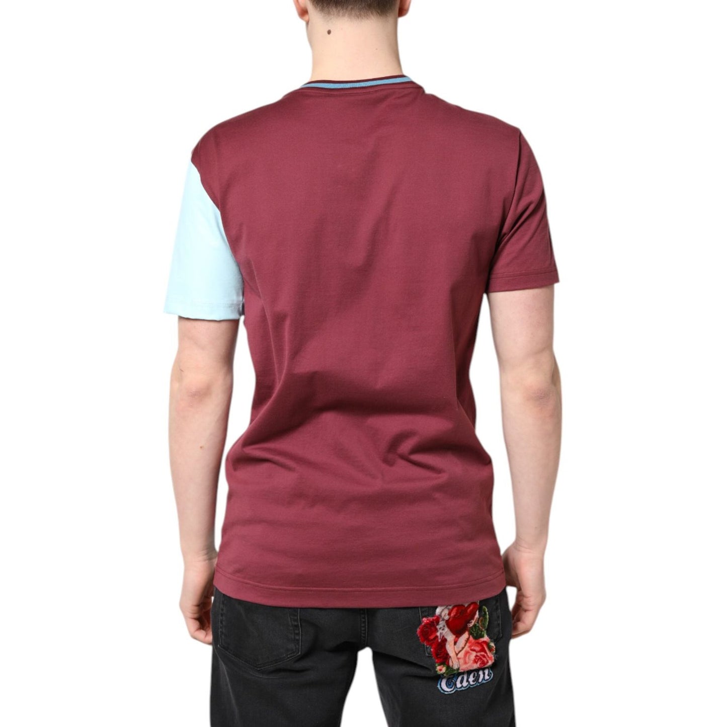 Dolce & Gabbana Multicolor Printed Logo Short Sleeve T-shirt TSH90323-52