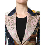 Dolce & Gabbana Multicolor Floral Patchwork Jacquard Jacket JKT41430-36