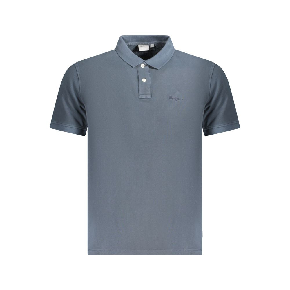 Pepe Jeans Blue Cotton Polo Shirt PE-35559-S