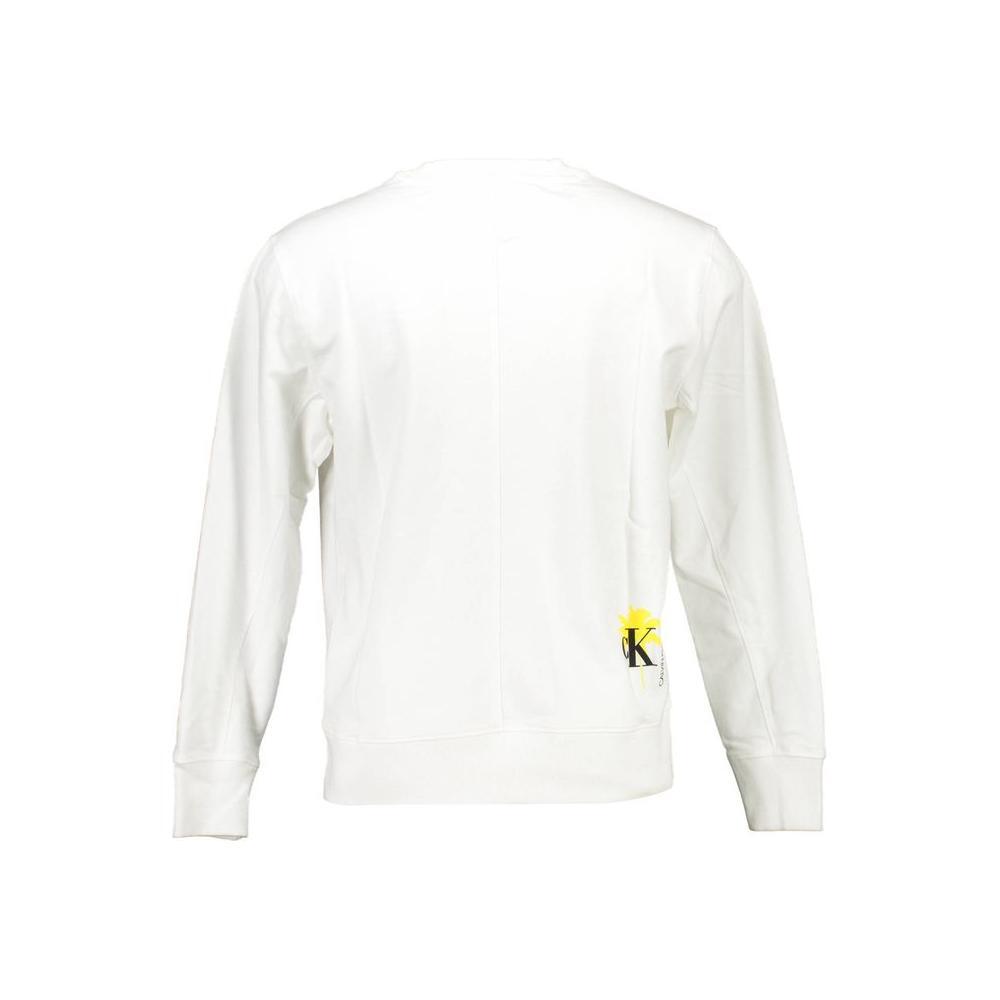 Calvin Klein White Cotton Unisex Sweatshirt CA-1701-XXL