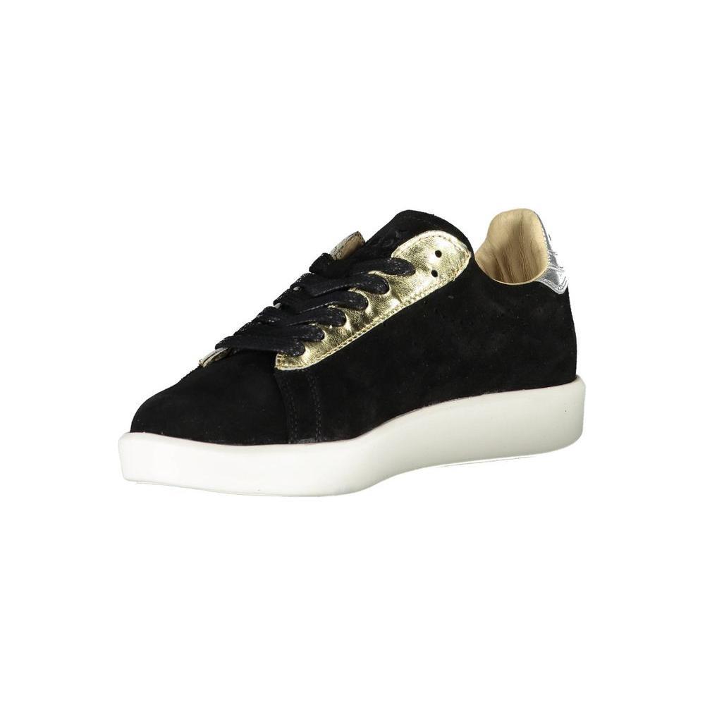 Diadora Black Leather Women Sneaker DI-3499-EU35.5/US5.5