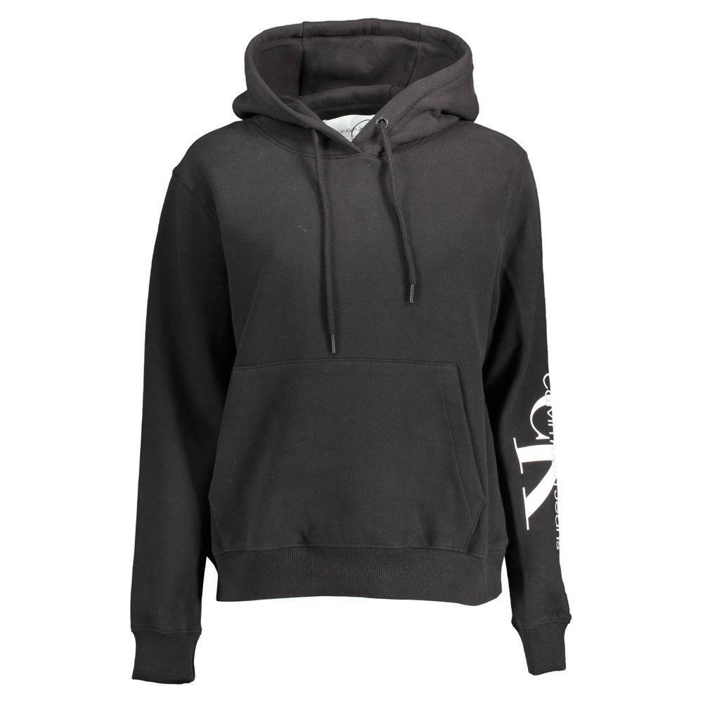 Calvin Klein Black Cotton Women Sweatshirt CA-13493-S