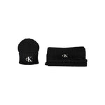 Calvin Klein Black Alpaca Women Scarf Set CA-19056