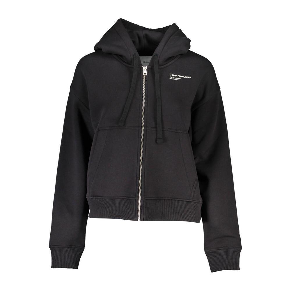 Calvin Klein Sleek Hooded Fleece Sweatshirt with Embroidery CA-26287-XS
