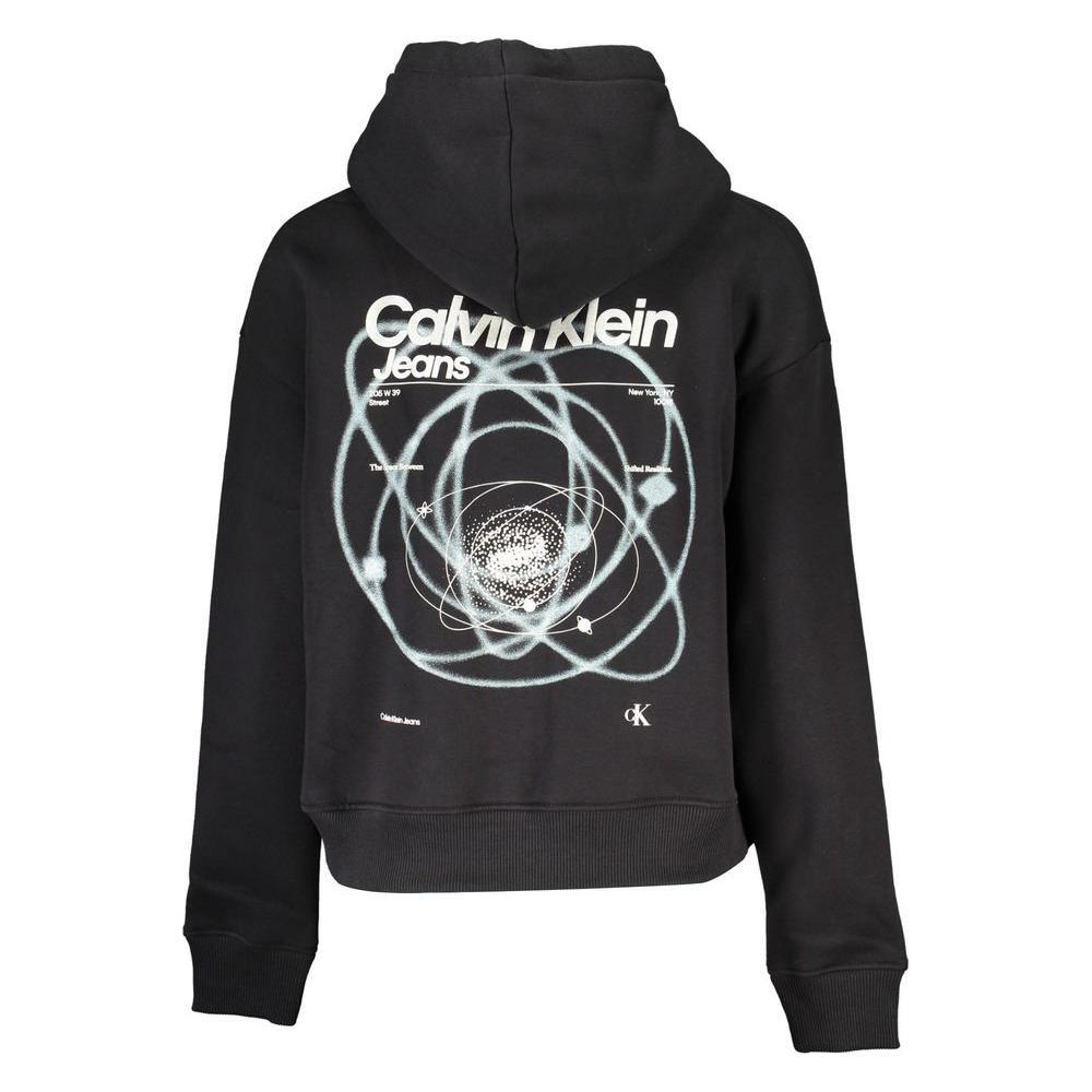 Calvin Klein Sleek Hooded Fleece Sweatshirt with Embroidery CA-26287-XS