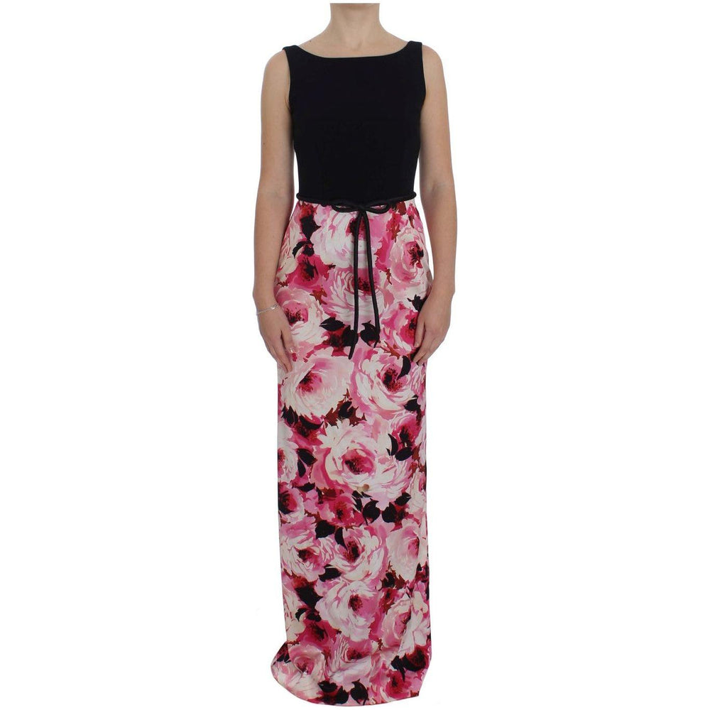 Dolce & Gabbana Pink Floral Print Long Maxi Sheath Dress NOC10089-2