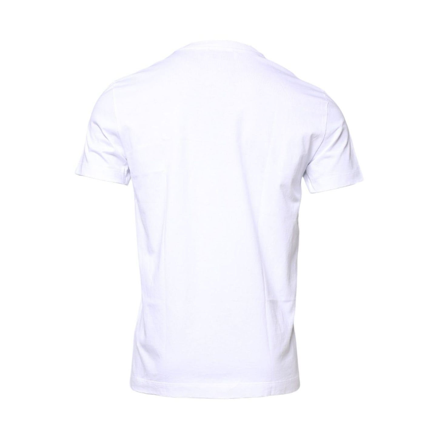 Dolce & Gabbana White Cotton DG Embroidery Crew Neck T-shirt TSH90333-50